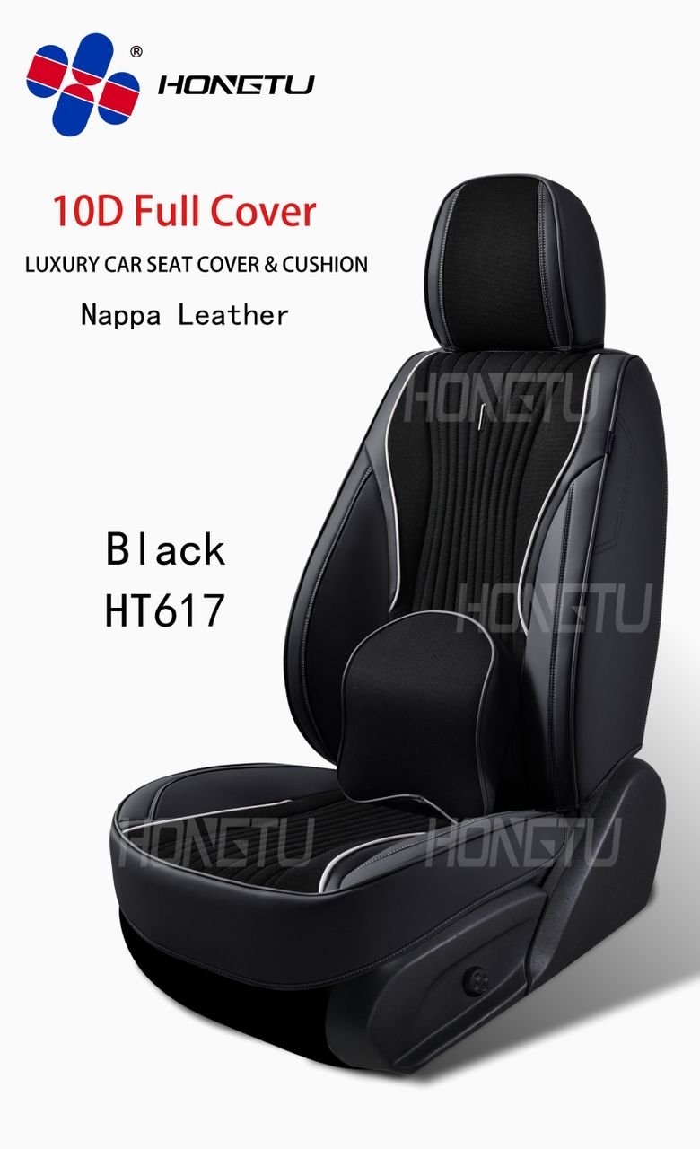 All Black Nappa Leather Full Cover Seat Cover